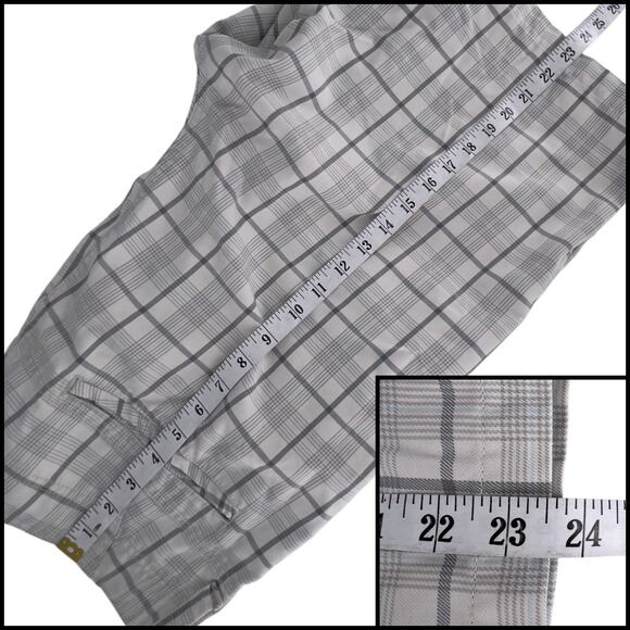 Quicksilver Estilo Plaid Shorts Chino Relaxed Grey Plaid Size 40 - Picture 14 of 15